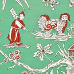 MATSUDANA Fabric – JADE | Schumacher | Wallpaper Twins MATSUDANA fabric JADE color by Schumacher