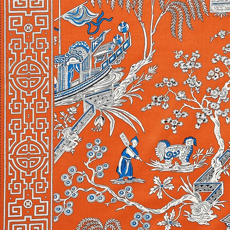 MATSUDANA Fabric – SPICE | Schumacher | Wallpaper Twins MATSUDANA fabric SPICE color by Schumacher
