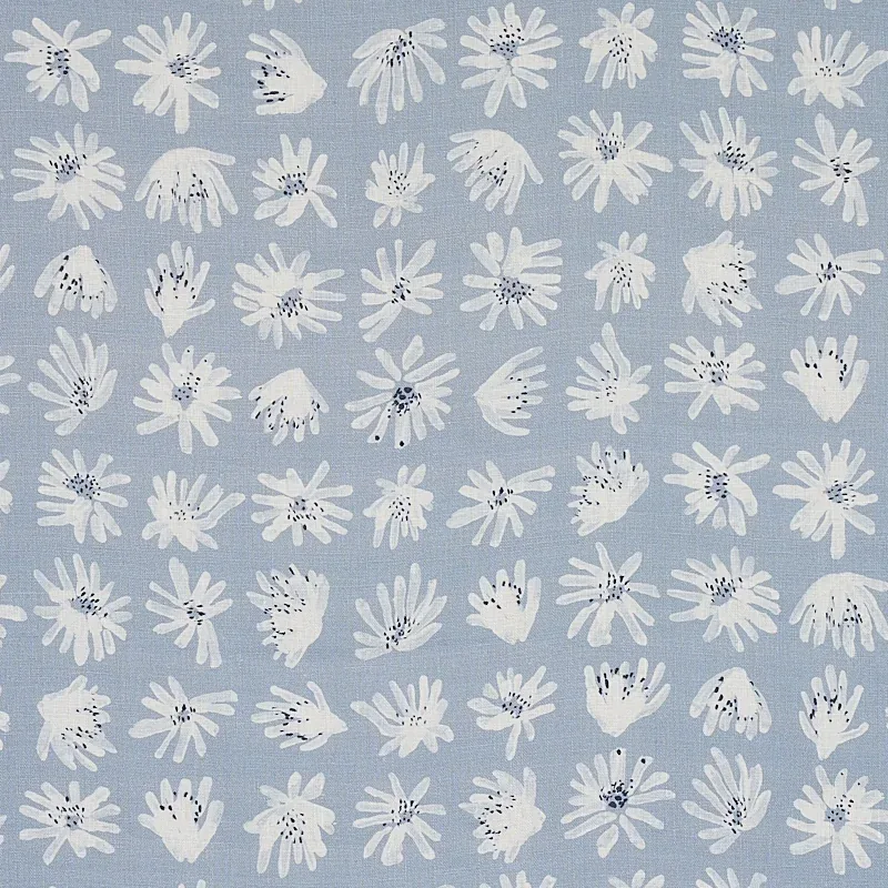 MEADOW ROCK fabric BLUE color by Schumacher