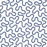 MEANDER EMBROIDERY fabric BLUE ON IVORY color by Schumacher