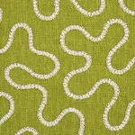 MEANDER EMBROIDERY Fabric – LEAF | Schumacher | Wallpaper Tw MEANDER EMBROIDERY fabric LEAF color by Schumacher