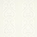 MEDICI EMBROIDERED SHEER fabric BLANC color by Schumacher
