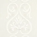 MEDICI EMBROIDERED SHEER fabric BLANC color by Schumacher