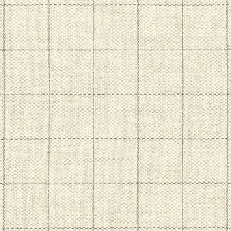 MELLIER PLAID fabric LINEN color by Schumacher