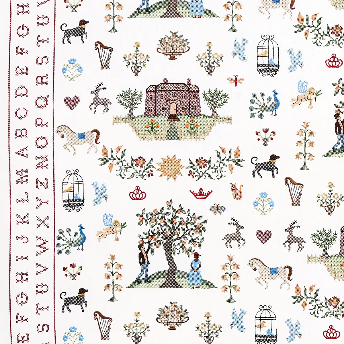 MERRIFIELD SAMPLER fabric DOCUMENT color by Schumacher