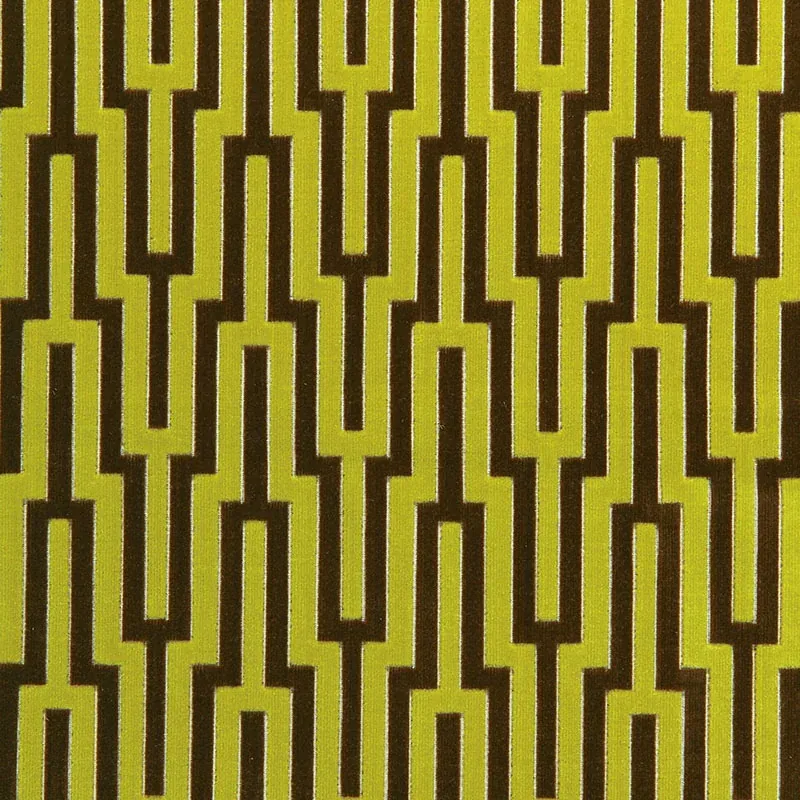 METROPOLITAN VELVET fabric BAMBOO SHOOT color by Schumacher