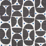 MEZZA LUNA fabric BLACK color by Schumacher