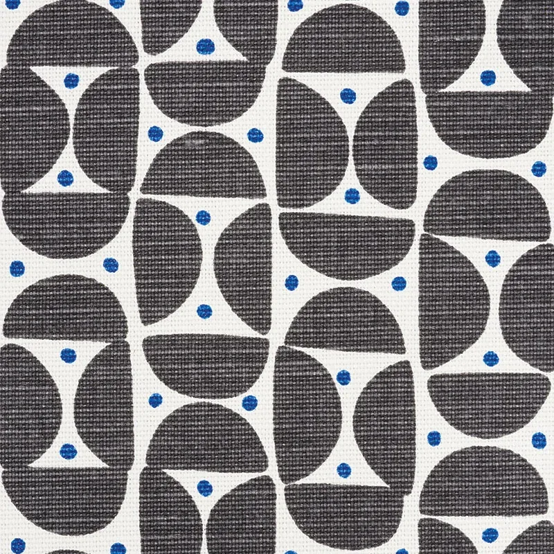 MEZZA LUNA fabric BLACK color by Schumacher