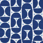 MEZZA LUNA fabric BLUE color by Schumacher