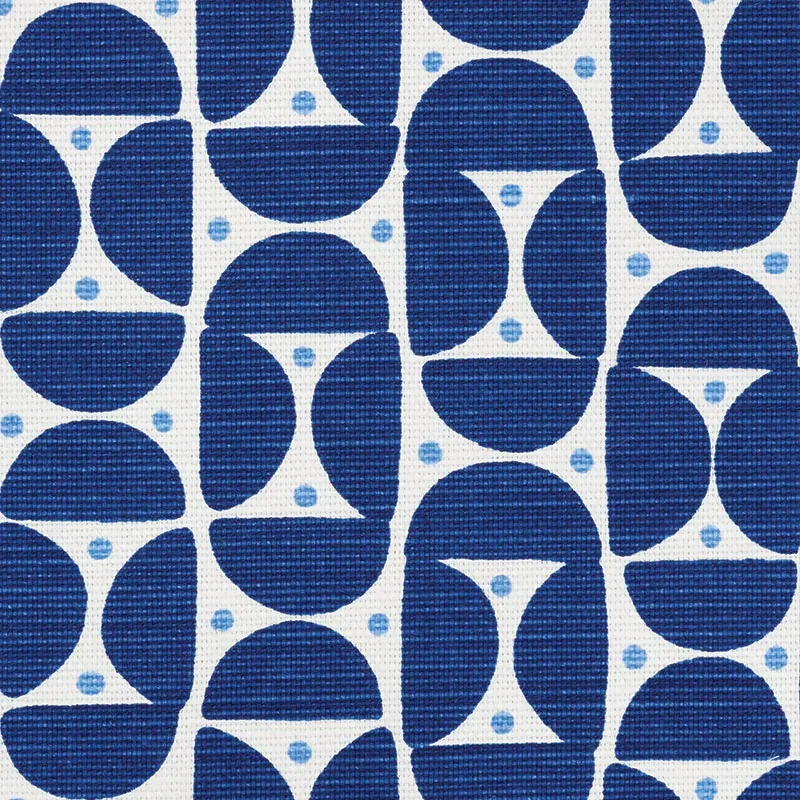 MEZZA LUNA fabric BLUE color by Schumacher