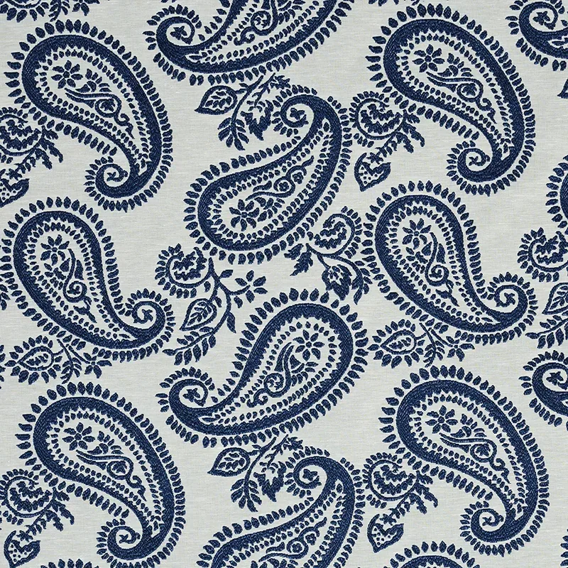 MILENA PAISLEY fabric BLUE color by Schumacher