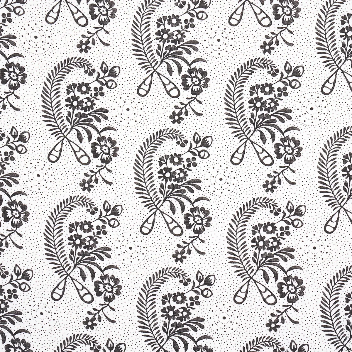 MILLICENT fabric BLACKWORK color by Schumacher