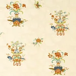 Ming Embroidery Fabric – MULTI-COLOR | Schumacher | Wallpape Ming Embroidery fabric MULTI-COLOR color by Schumacher