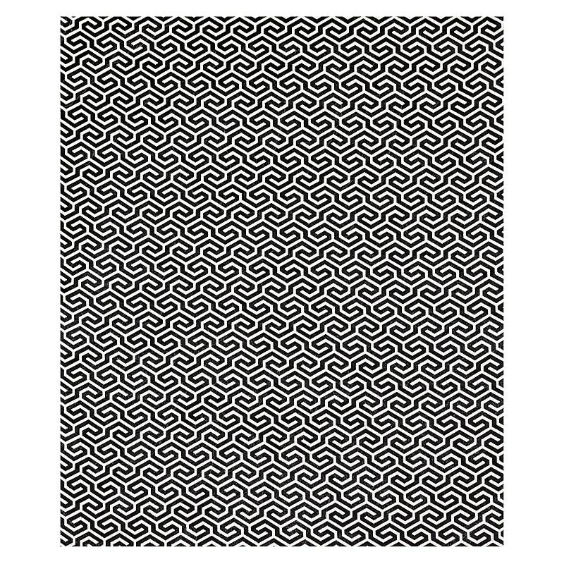 MING FRET VELVET fabric BLACK color by Schumacher