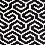 MING FRET VELVET fabric BLACK color by Schumacher