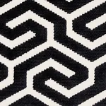MING FRET VELVET fabric BLACK color by Schumacher