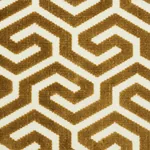 MING FRET VELVET fabric BRONZE color by Schumacher