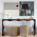 MING FRET VELVET fabric BRONZE color by Schumacher