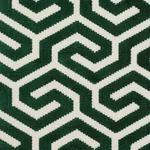 MING FRET VELVET fabric EMERALD color by Schumacher