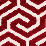 MING FRET VELVET fabric RED color by Schumacher