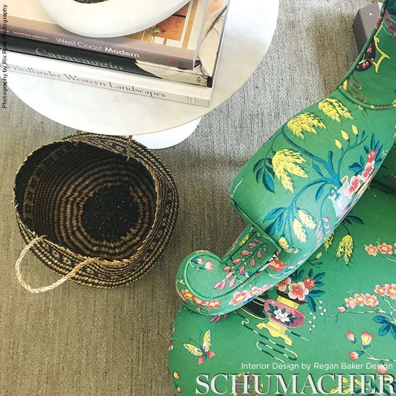 MING VASE fabric JADE color by Schumacher