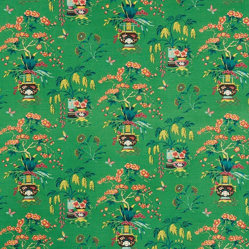 MING VASE fabric JADE color by Schumacher