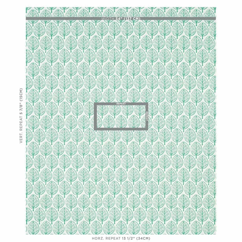 Mini Burchettes Fabric – SEA GLASS | Schumacher | Wallpaper Mini Burchettes fabric SEA GLASS color by Schumacher