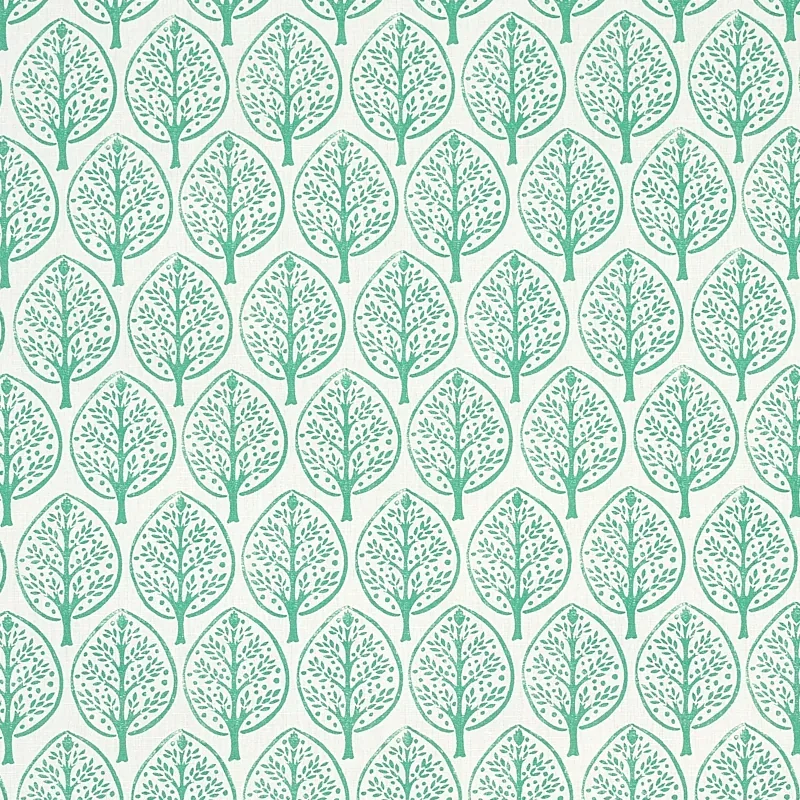 Mini Burchettes fabric SEA GLASS color by Schumacher