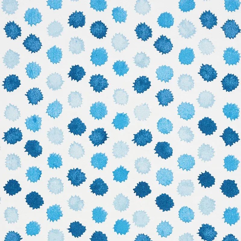 MINI BURSTS Fabric – BLUES | Schumacher | Wallpaper Twins MINI BURSTS fabric BLUES color by Schumacher