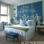 MINI BURSTS Fabric – BLUES | Schumacher | Wallpaper Twins MINI BURSTS fabric BLUES color by Schumacher