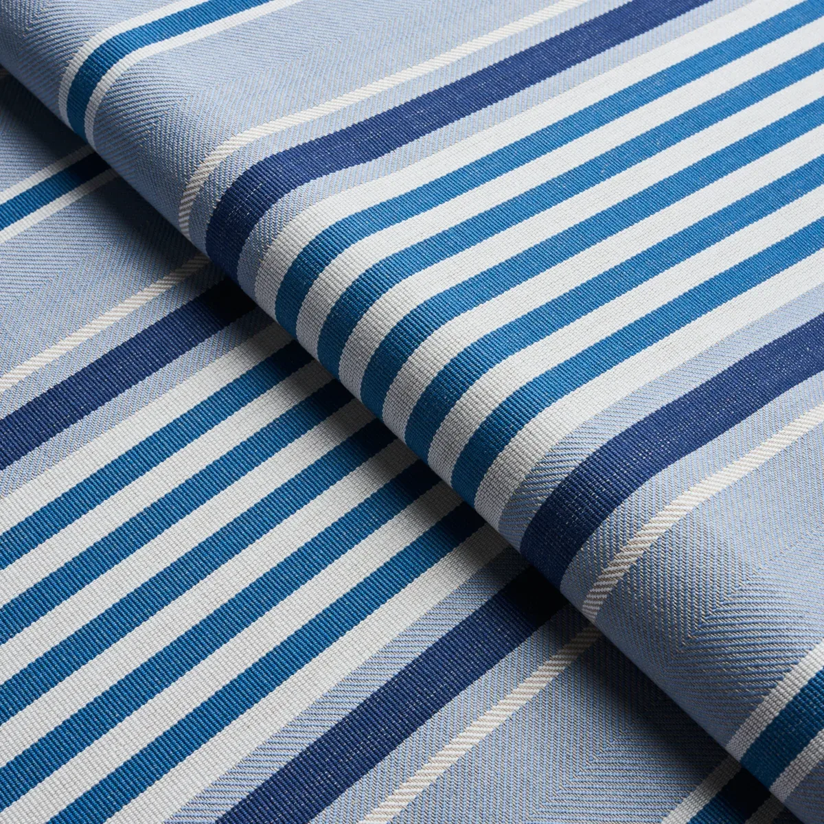 MINZER COTTON STRIPE Fabric – BLUE | Schumacher | Wallpaper MINZER COTTON STRIPE fabric BLUE color by Schumacher