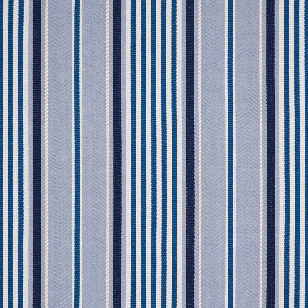 MINZER COTTON STRIPE fabric BLUE color by Schumacher