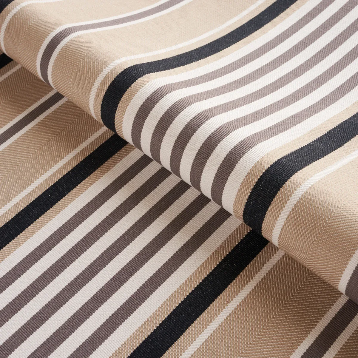 MINZER COTTON STRIPE fabric NEUTRAL color by Schumacher