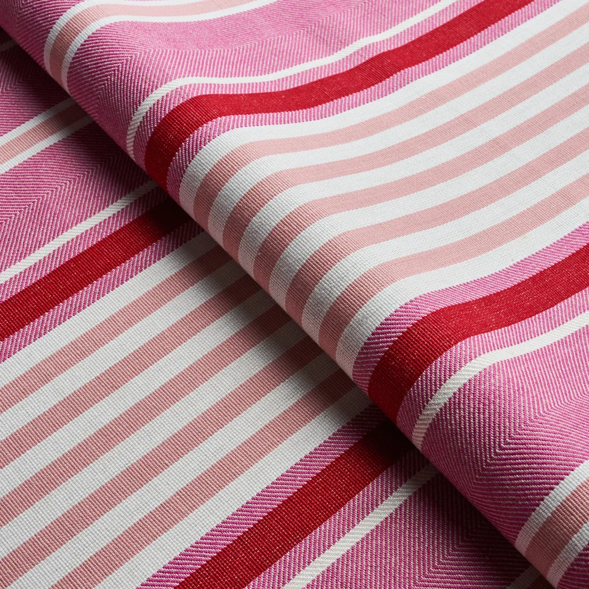 MINZER COTTON STRIPE Fabric – PINK | Schumacher | Wallpaper MINZER COTTON STRIPE fabric PINK color by Schumacher
