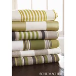 MINZER COTTON STRIPE Fabric – VERT | Schumacher | Wallpaper MINZER COTTON STRIPE fabric VERT color by Schumacher