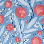MIRABELLE fabric BERRY AND BLUE color by Schumacher