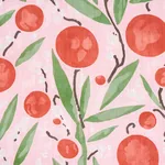 MIRABELLE fabric CHERRY AND BLUSH color by Schumacher