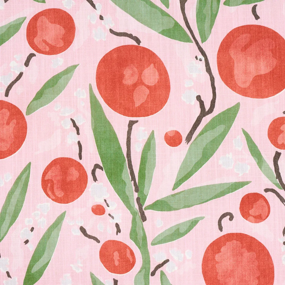 MIRABELLE fabric CHERRY AND BLUSH color by Schumacher