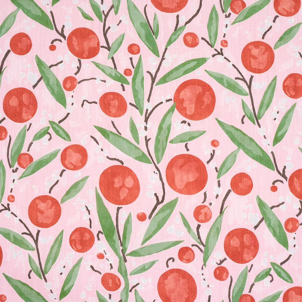 MIRABELLE fabric CHERRY AND BLUSH color by Schumacher