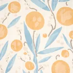 MIRABELLE fabric YELLOW AND SKY color by Schumacher