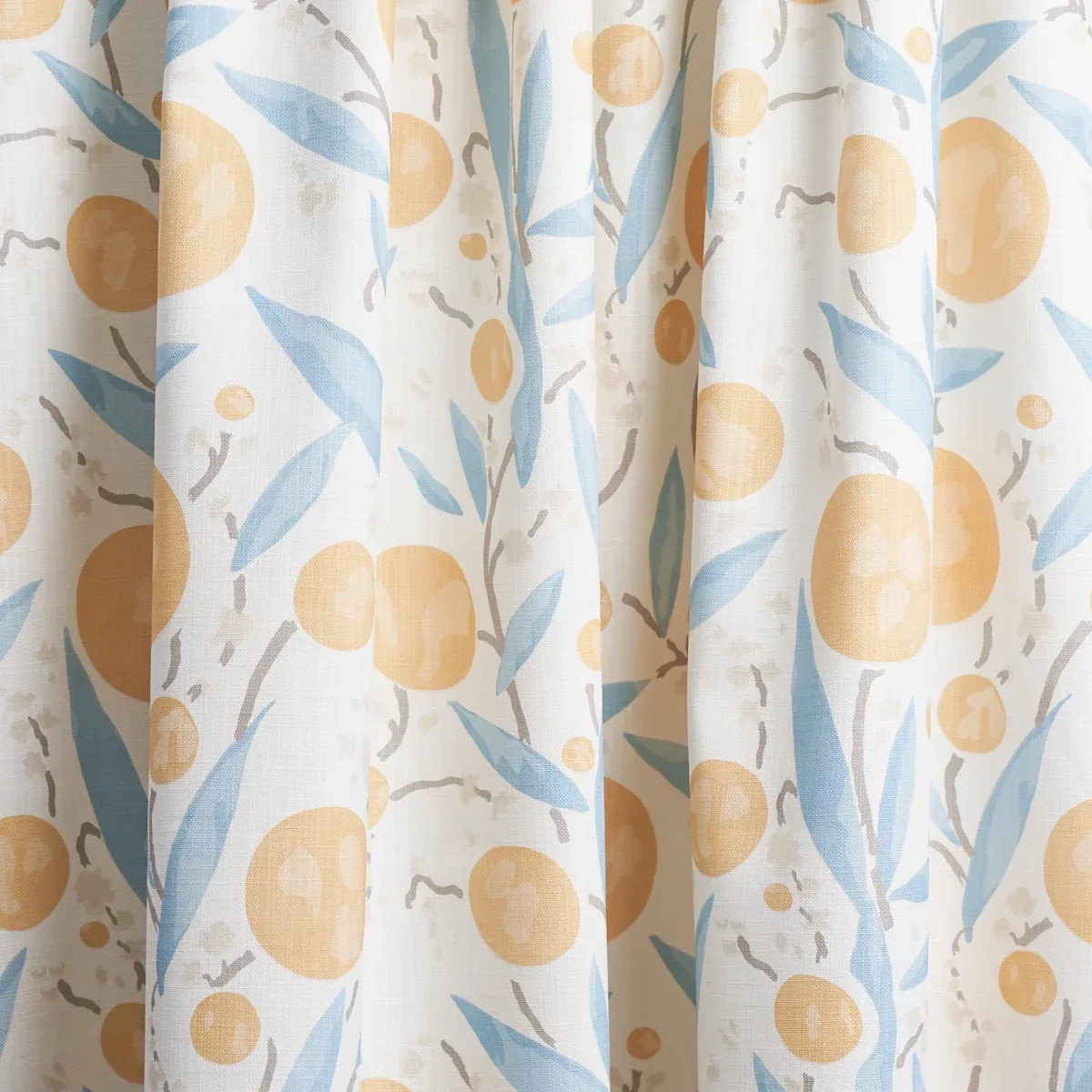 MIRABELLE fabric YELLOW AND SKY color by Schumacher