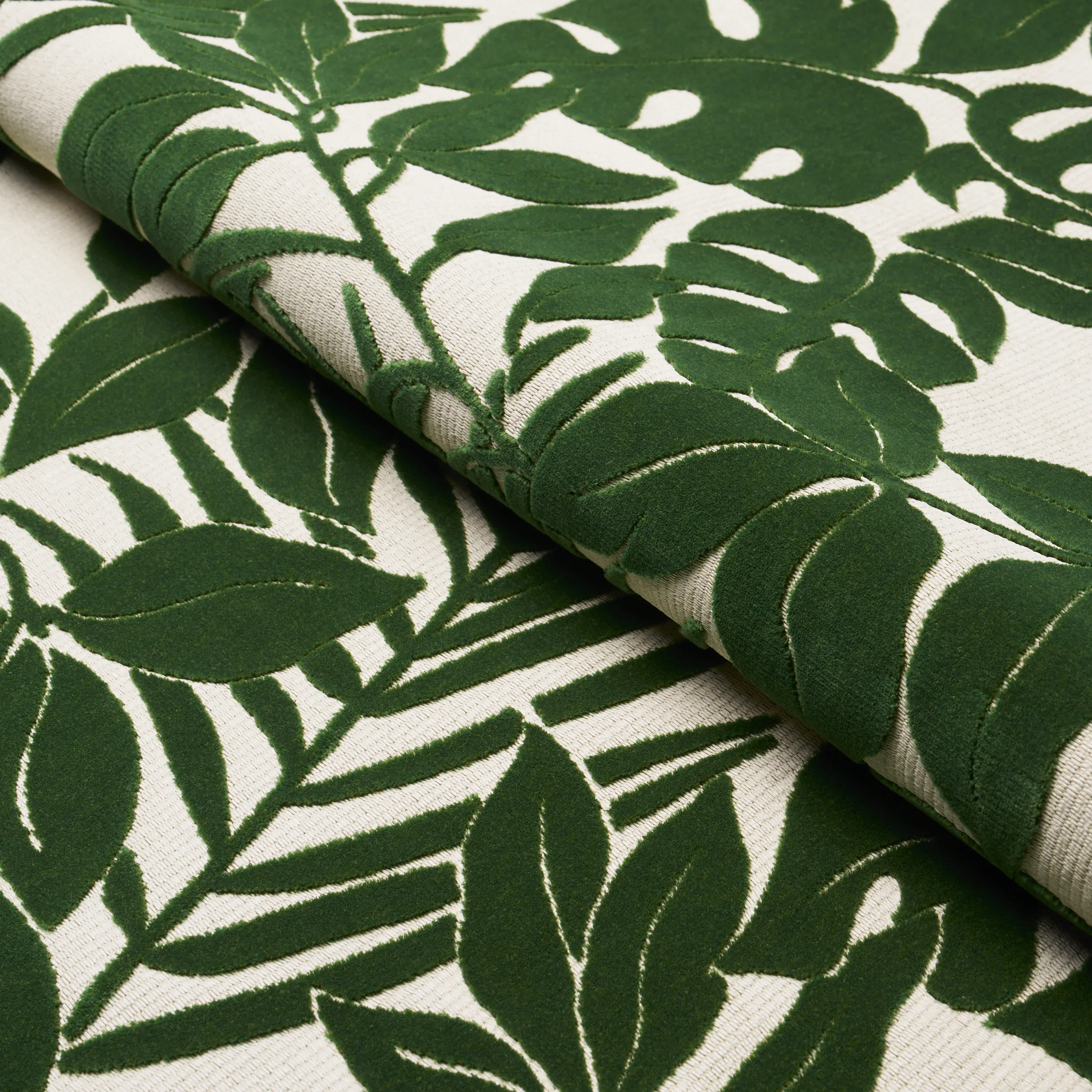 MIRAMAR INDOOR/OUTDOOR VELVET fabric TROPICAL color by Schumacher