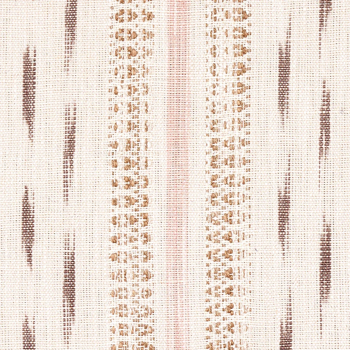 MIRZA IKAT STRIPE Fabric – BLUSH ON NATURAL | Schumacher | W MIRZA IKAT STRIPE fabric BLUSH ON NATURAL color by Schumacher