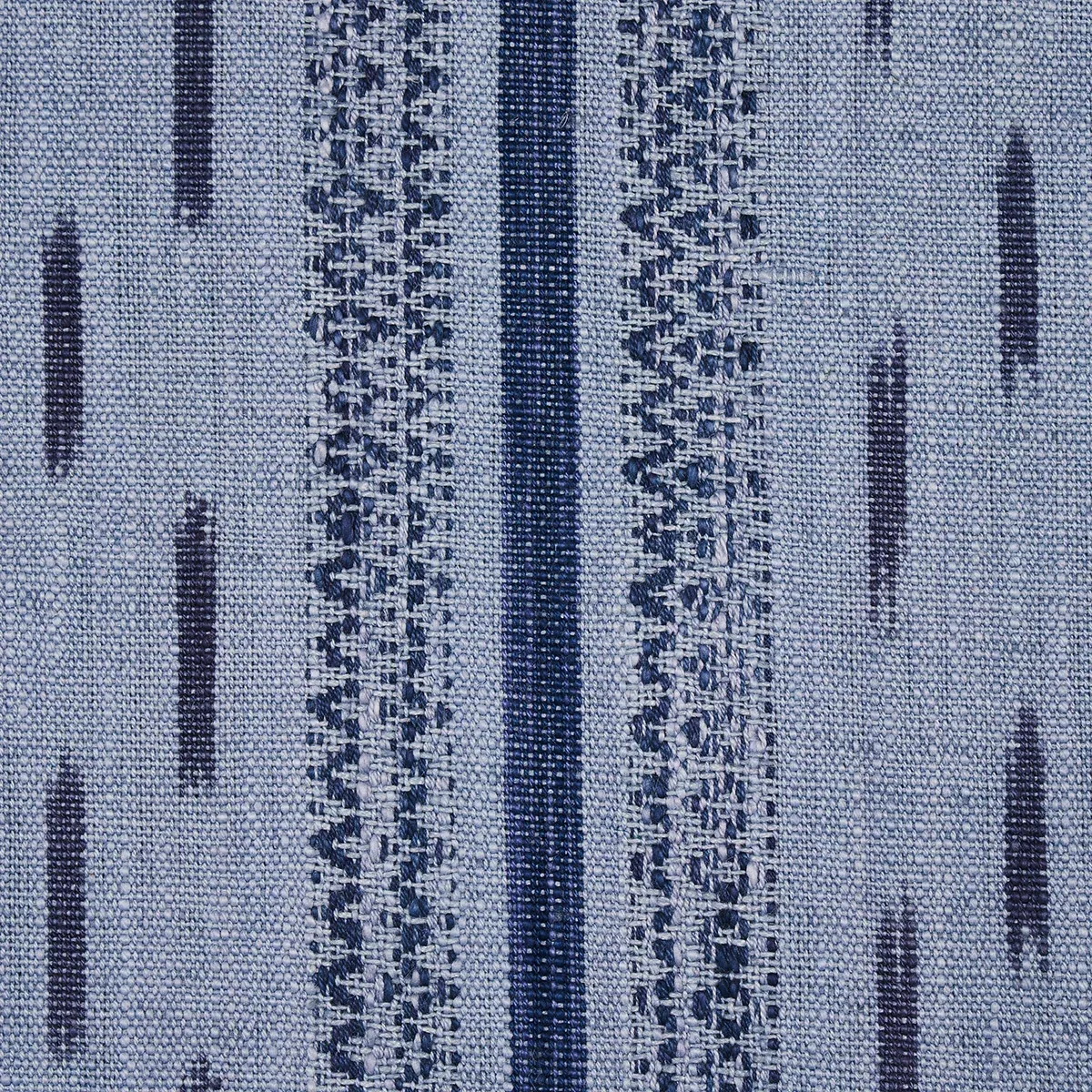 MIRZA IKAT STRIPE Fabric – INDIGO ON CHAMBRAY | Schumacher | MIRZA IKAT STRIPE fabric INDIGO ON CHAMBRAY color by Schumacher