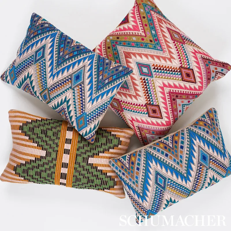 MIXCO HAND WOVEN BROCADE fabric JEWEL color by Schumacher