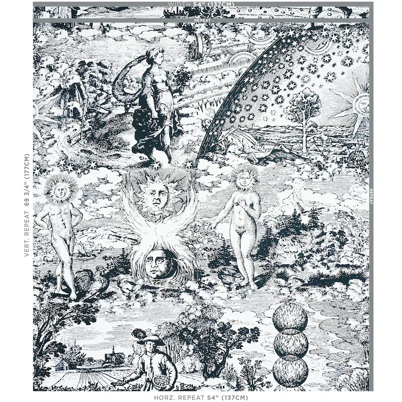 MODERN TOILE Fabric – BLACK | Schumacher | Wallpaper Twins MODERN TOILE fabric BLACK color by Schumacher
