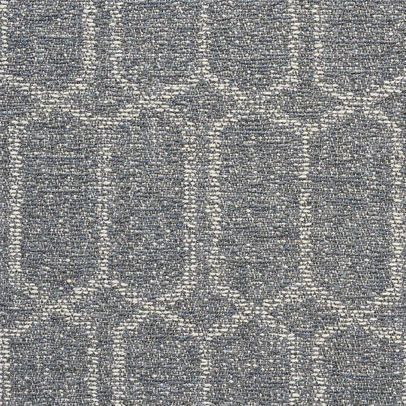 MODERN TRELLIS OUTDOOR fabric SLATE color by Schumacher