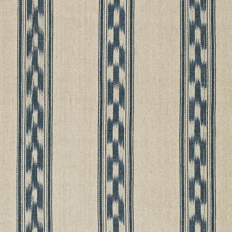 MOJAVE IKAT STRIPE fabric INDIGO color by Schumacher