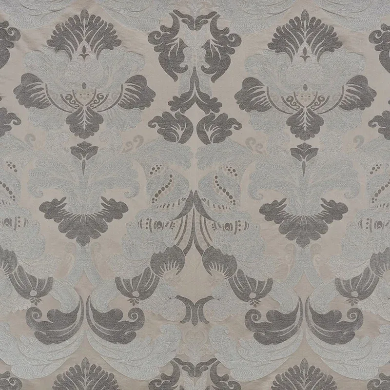 MOLVENO DAMASCO fabric PEWTER color by Schumacher
