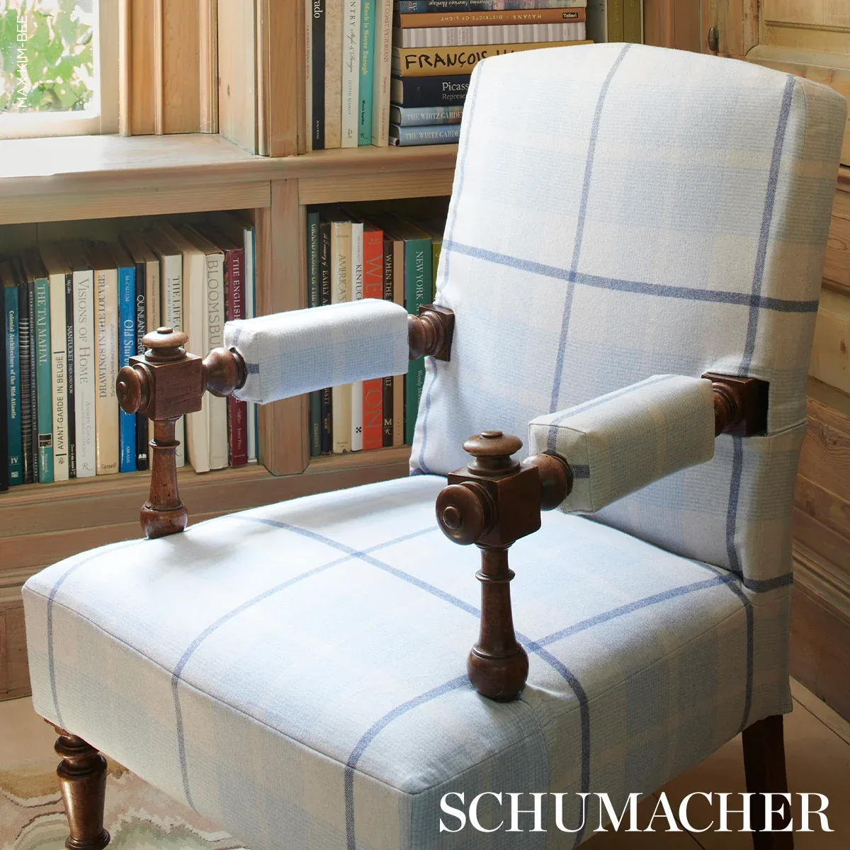 MONTANA WOOL PLAID Fabric – ARCTIC | Schumacher | Wallpaper MONTANA WOOL PLAID fabric ARCTIC color by Schumacher